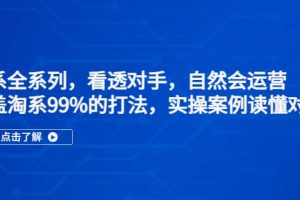 淘系全系列，看透对手，自然会运营，覆盖淘系99%·打法，实操案例读懂对手