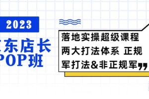 2023京东店长·POP班 落地实操超级课程 两大打法体系 正规军