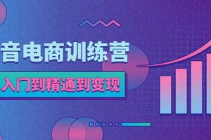 抖音电商训练营：从入门到精通，从账号定位到流量变现，抖店运营实操