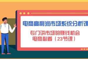 电商高利润市场系统分析课：电商必看（23节课）