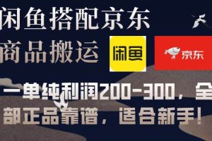 闲鱼搭配京东备份库搬运，一单纯利润200-300，全部正品靠谱，适合新手！