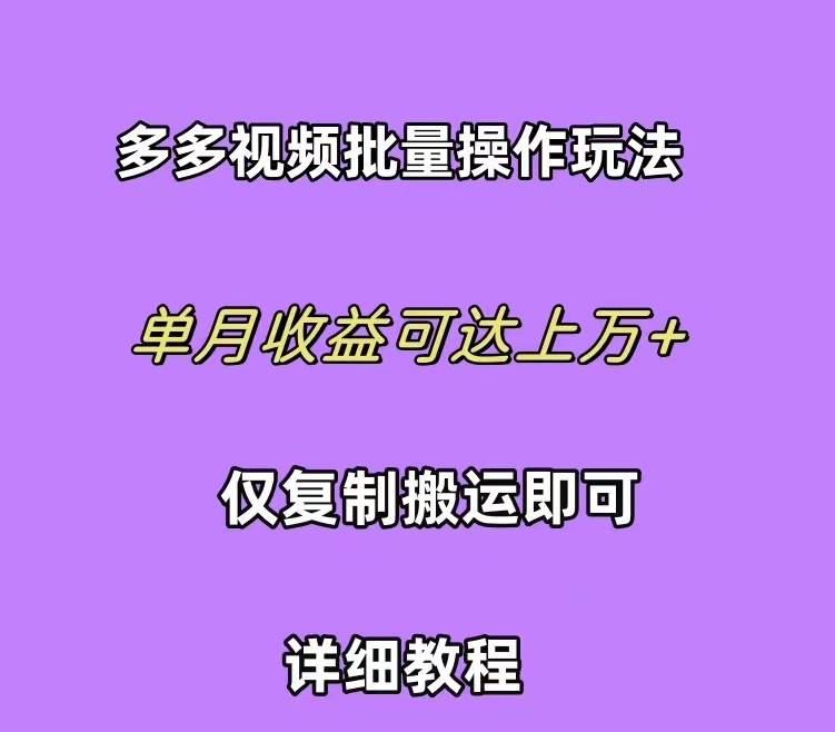 拼多多视频带货快速过爆款选品教程 每天轻轻松松赚取三位数佣金 小白必…插图