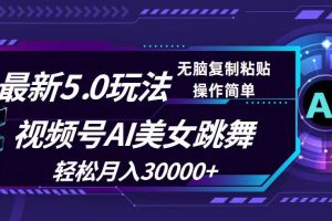 （12284期）视频号5.0最新玩法，AI美女跳舞，轻松月入30000+