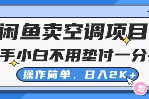 （10961期）闲鱼卖空调项目，新手小白一分钱都不用垫付，操作极其简单，日入2K+