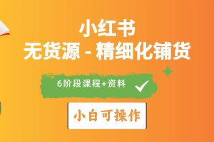 （10202期）2024小红书电商风口正盛，全优质课程、适合小白（无货源）精细化铺货实战