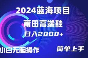 每天两小时日入2000+，卖莆田高端鞋，小白也能轻松掌握，简单无脑操作…