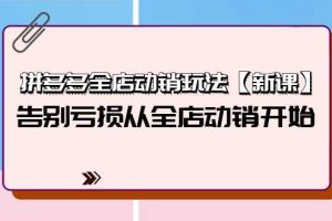 拼多多全店动销玩法【新课】，告别亏损从全店动销开始（4节视频课）