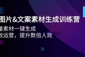 AI图片文案素材生成训练营，海量素材一键生成 高效运营 提升数倍人效