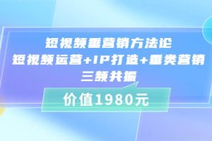 短视频垂营销方法论:短视频运营+IP打造+垂类营销，三频共振（价值1980）