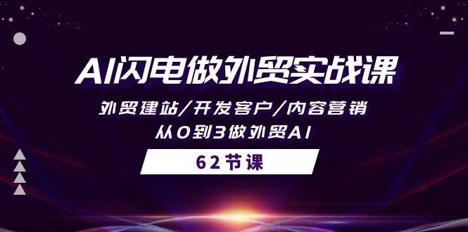 AI闪电做外贸实战课，外贸建站/开发客户/内容营销/从0到3做外贸AI-62节插图