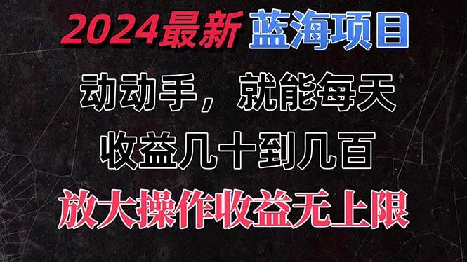 （11470期）有手就行的2024全新蓝海项目，每天1小时收益几十到几百，可放大操作收…插图