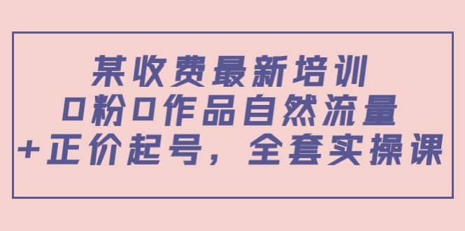 某收费最新培训：0粉0作品自然流量+正价起号，全套实操课插图