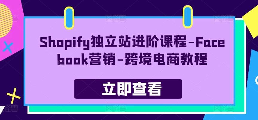 Shopify独立站进阶课程-Facebook营销-跨境电商教程插图