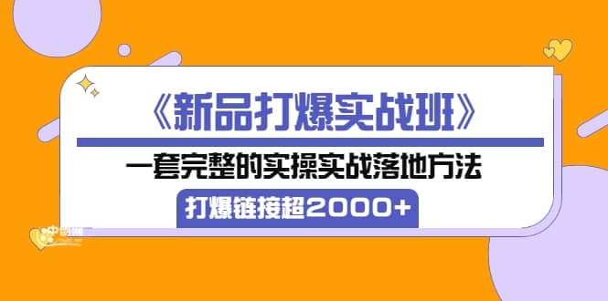 《新品打爆实战班》一套完整的实操实战落地方法，打爆链接超2000+（38节课)插图