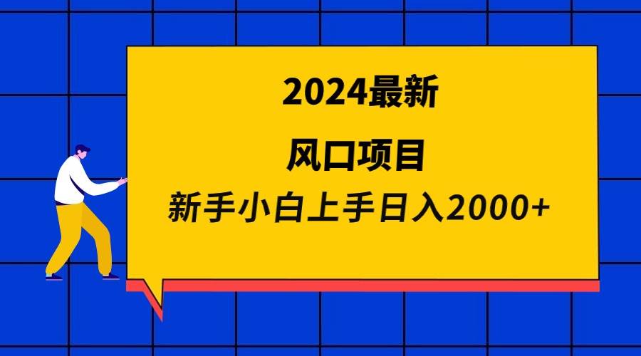 2024最新风口项目 新手小白日入2000+插图