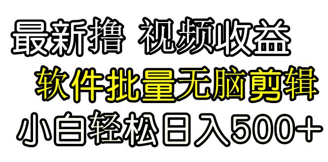 （9569期）发视频撸收益，软件无脑批量剪辑，第一天发第二天就有钱插图