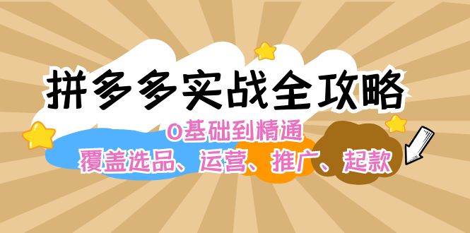 拼多多实战全攻略：0基础到精通，覆盖选品、运营、推广、起款插图