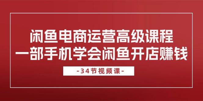 闲鱼电商运营高级课程，一部手机学会闲鱼开店赚钱（34节课）插图