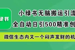 小绿书无脑搬运引流，全自动日引500精准创业粉，微信生态内又一个闷声发财的机会【揭秘】