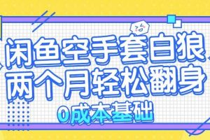 （13004期）闲鱼空手套白狼 0成本基础，简单易上手项目 两个月轻松翻身           …