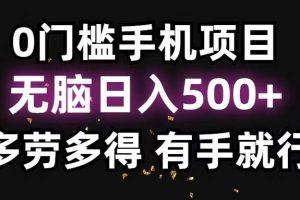 （13216期）零撸项目，看广告赚米！单机40＋小白当天上手，可矩阵操作日入500＋