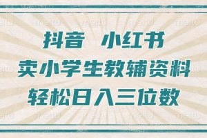 抖音小红书卖小学生教辅资料，一个月利润1W+，操作简单，小白也能轻松日入3位数