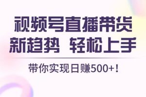 （13370期）视频号直播带货新趋势，轻松上手，带你实现日赚500+