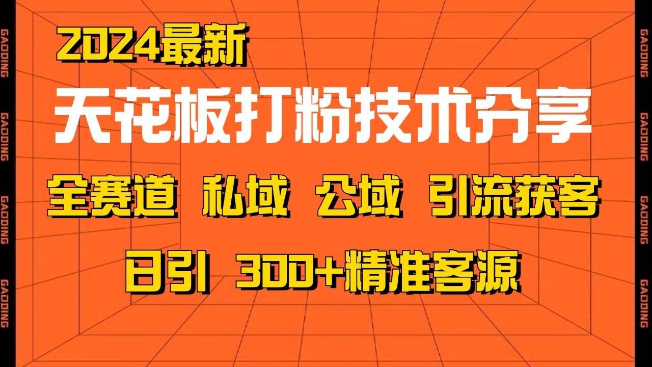 天花板打粉技术分享，野路子玩法 曝光玩法免费矩阵自热技术日引2000+精准客户插图