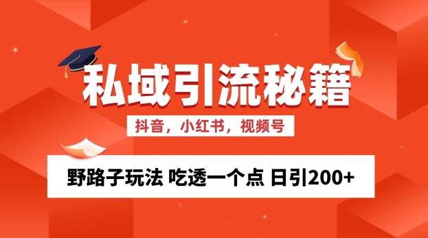 私域流量的精准化获客方法 野路子玩法 吃透一个点 日引200+ 【揭秘】插图